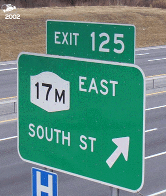 Exit 125 sign