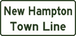 New Hampton Town Line
