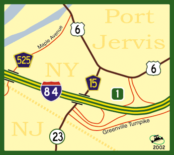 Port Jervis Exit 1 map